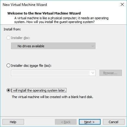 Создание виртуальной машины в VMWare