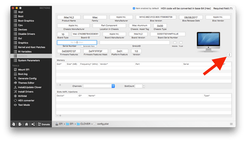 Вкладка SMBIOS